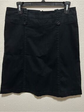 Aventura Organic Cotton Skirt Size 4 Black Slow Fashion Minimalist Classic